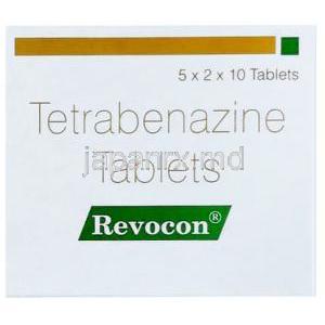 レボコン,テトラベナジン 25 mg, 製造元：Sun Pharma, 箱表面