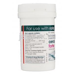 エアロコート・フォルテAerocort Forte, プロピオン酸ベクロメタゾン / サルブタモール 100mcg/ 200mcg  吸入カプセルボトル