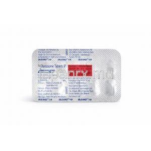 オレアンズ 10, オランザピン 10mg 錠, PTP包装 説明