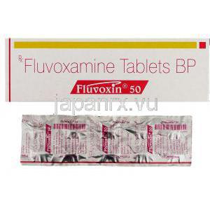 フルボキシン Fluvoxin 50,  ルボックス ジェネリック, フルボキサミンマレイン酸塩 50mg 錠 (Sun Pharma)