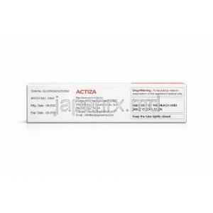 アクチザ ニトログリセリン軟膏, ニトログリセリン 0.2%, 軟膏 30 g, 製造元：Actiza, 箱情報