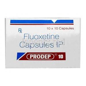 プロデップ,フルオキセチン 10mg, カプセル,製造元： Sun Pharmaceutical Industries,箱表面