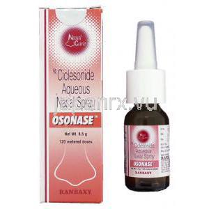 オゾネーセ Ozonase, オムナリス ジェネリック, シクレソニド 50mcg  120噴 鼻スプレー (Ranbaxy)