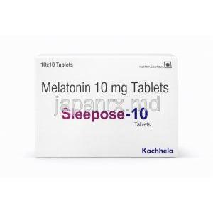スリーポーズ-3, メラトニン 3 mg, 製造元：Kachhela Medex, 箱表面