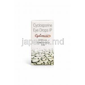 シクロミューン 点眼薬, シクロスポリン 0.05%, 3 ml, 箱正面