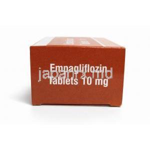エンパグリフロジン 10mg (Vista社製),エンパグリフロジン 10mg , 製造元：Vista Pharma, 箱側面