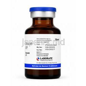 デキサラボ注射, デキサメタゾン 4mg, バイアル 30 mL, 製造元：Laborate Pharmaceuticals, ボトル情報