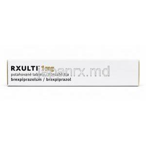 レキサルティ, ブレクスピプラゾール 1 mg, 製造元：Otsuka Pharmaceutical EU, 箱上面