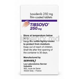 ティブソボ, イボシデニブ  250 mg, 側面情報（保管方法・製造会社）