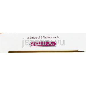 カベルゴリン, カベルリン Caberlin 0.25MG 錠 (Sun Pharma) 箱