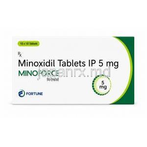ミノフォース, ミノキシジル 5 mg, 箱表面