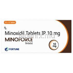 ミノフォース, ミノキシジル 10 mg, パッケージ正面