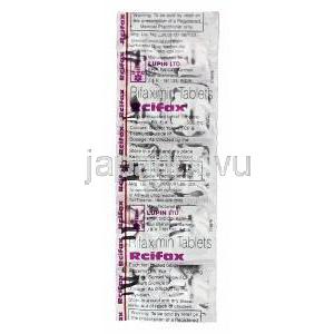 ルシファックス Rcifax, キシファクサン ジェネリック, リファキシミン 200mg 錠 (Lupin) 包装