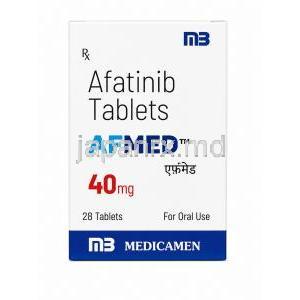 Afmed 40mg, Afatinib 40mg,Medicamen Biotech Ltd, Box front view