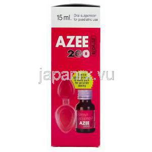 アジスロマイシン, AZEE REDIUSE , 200mg 15ml 内服懸濁液 (Cipla) 情報