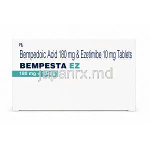 ベンペスタ イーゼット, ベンペド酸180mg/ エゼチミブ 10mg, 製造元：Torrent Pharmaceuticals Ltd, 箱裏面