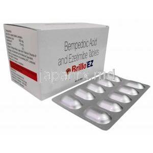 ブリロ EZ, ベンペド酸 180mg/エゼチミブ 10mg, 製造元：Sun Pharmaceutical Industries Ltd, 箱, シート