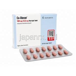 コディオバン, バルサルタン 160mg / ヒドロクロロチアジド 12.5mg, 製造元：Novartis, 箱, シート