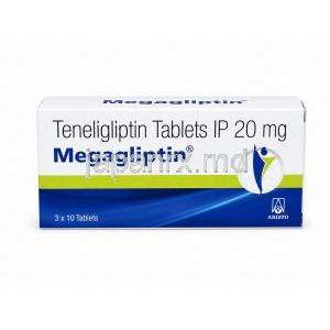 メガグリプチン, テネリグリプチン 20 mg, 製造元：Aristo Pharmaceuticals, 箱表面