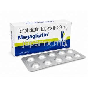 メガグリプチン, テネリグリプチン 20 mg, 製造元：Aristo Pharmaceuticals, 箱,シート