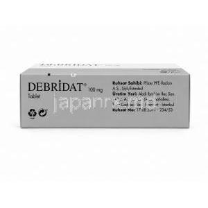 デブリダット, トリメブチン 100mg, 箱