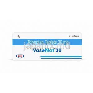 バソナット 30, トルバプタン 30mg, 製造元: Natco Pharma, 箱正面