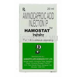 ハモスタット Hamostat, アミカ ジェネリック, アミノカプロン酸 250mg/ml 20ml  注射 (Samarth) 箱