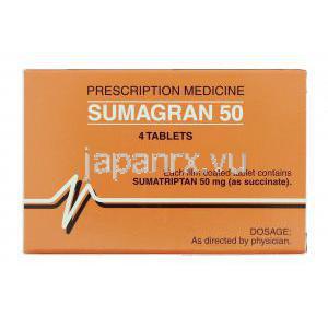 スマトリプタン（イミグラン ジェネリック） Sumagran 50mg  錠 (Pacific Pharma) 箱