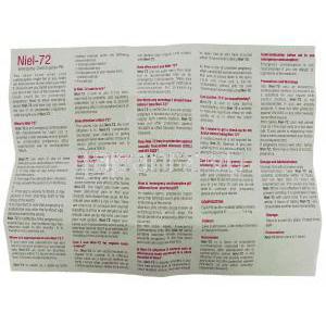 Niel-72, ミレーナ ジェネリック, レボノルゲストレル1.5mg 錠 (Cipla) 情報シート