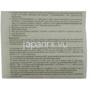 エバロン Evalon, エストリオール Estriol 1mg 錠 (Shering-Plough) 情報シート14