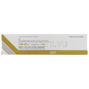 ロパリン Loparin, エノキサパリンナトリウム 40mg 0.4ml 注射 (Intas) 箱