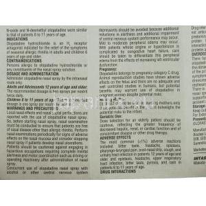 オロパタジン塩酸塩（パタネーゼジェネリック）, オロファーストOlofast 600mcg 点鼻薬 (Sun Pharma) 情