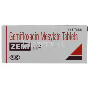 ゼミ Zemi, ファクティブ ジェネリック, ゲミフロキサシン 320mg 錠 (FDC) 箱