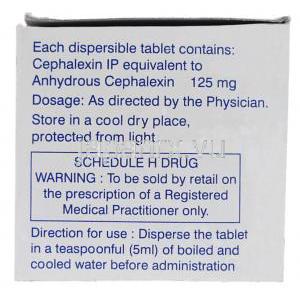 セファルケム-DT  Cephalkem-DT 125, ケフレックスジェネリック, セファレキシン 125mg 錠 (Alchem) 成分・使用