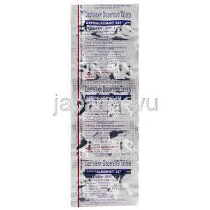 セファルケム-DT  Cephalkem-DT 125, ケフレックスジェネリック, セファレキシン 125mg 錠 (Alchem) 包装