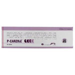 プロカルバジン （マリュレーンジェネリック ）, カルジン P-Carzine, 50mg カプセル (Alkem) 箱