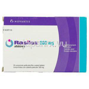 ラジレス Rasilez,  アリスキレン Aliskiren 300mg (Novartis) 箱