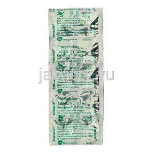 ケマドリン Kemadrin, プロシクリジン 2.5mg 錠 (GSK) 包装