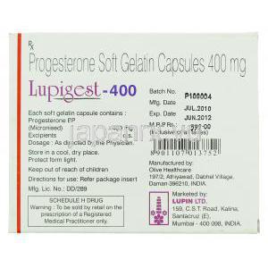 ホルモリン （低分子プロゲストン／ジェネリック プロメトリウム） 100mg カプセル (Lupin) 製造