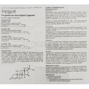 ホルモリン （低分子プロゲストン／ジェネリック プロメトリウム） 100mg カプセル (Lupin) 情報