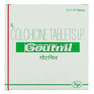 コルヒチン, ゴートニル Goutnil 0.5 mg 錠 (Inga) 箱