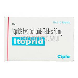 イトプリド（ガナトンジェネリック）Motiza, 50mg 錠 (J.B. Chemicals) 箱