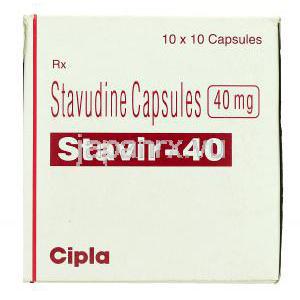 スタビル Stavir, ゼリットジェネリック, スタブジン 40mg 錠 (Cipla) 箱