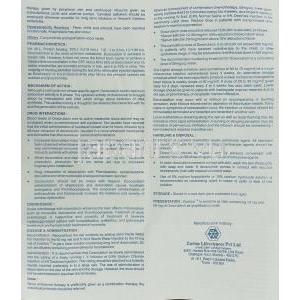 ズビドックス Zuvidox, ドキシル ジェネリック, ドキソルビシン 50mg 注射 (Zuvius) 情報シート2