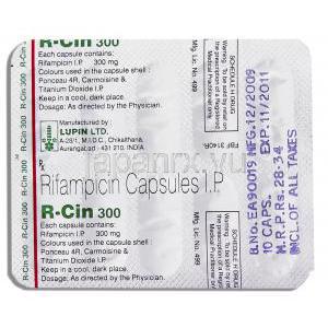 リファンピシン, R-CIN, 300MG カプセル (Lupin)