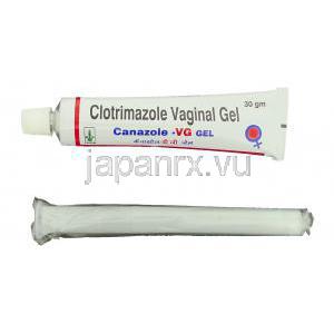 カナゾール-VG Canazole-VG, クロトリマゾール配合 2% 30gm  膣用ジェル (Creative Healthcare) チューブ・アプリケータ