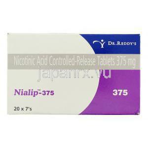 ナイアリップ Nialip,ナイアスパン ジェネリック, ナイアシン・ニコチン酸 配合 375mg 錠 (Dr.Reddy's)