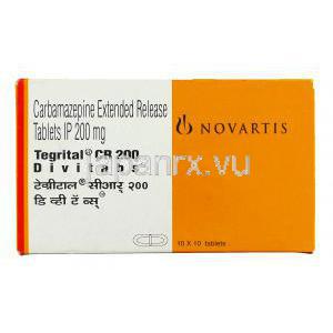カルバマゼピン（テグレトールCR Tegrital CR 200mg 錠 (Novartis) 箱