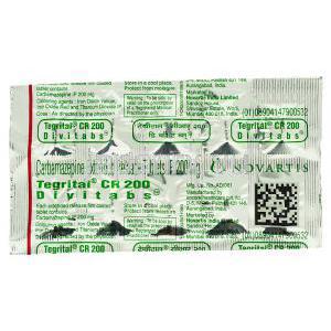 カルバマゼピン（テグレトールCR Tegrital CR 200mg 錠 (Novartis) 包装