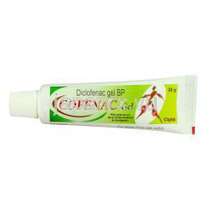 ジクロフェナク （ナボール ジェネリック）, コフェナック Cofenac,  15gm ジェル (Ranbaxy) チューブ